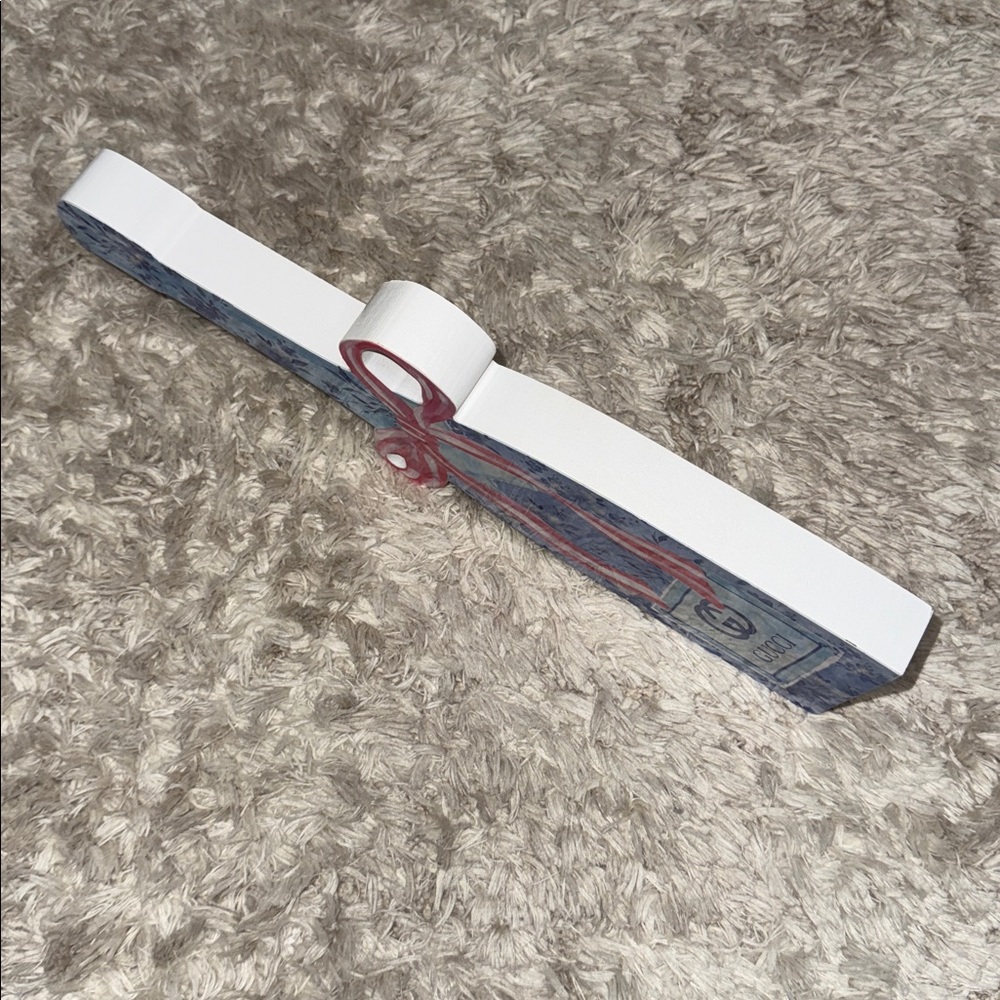 Lux Inspired Blue Floral Bottle with Pink Ribbon - Picture 5 of 6